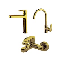 Domino Altın Banyo,evye,çanak Lavabo Bataryası 971538-971518-971008