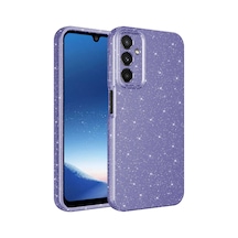 Galaxy Uyumlu A24 Kılıf Kamera Korumalı Simli Silikon Üstün Koruma Pazarplus Mor
