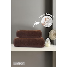 2'li Kahverengi Havlu Seti %100 Pamuk - 1 Adet El Havlusu 50x90 Ve 1 Adet Banyo Havlusu 70x140 Kahve 2'li Kahverengi Havlu Seti %100 Pamuk - 1 Adet El Havlusu 50x90 Ve 1 Adet Banyo Havlusu 70x140 Kahve