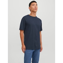 Jack & Jones Jack&jones 12156101 0 Yaka Erkek Basic Tshirt - Lacivert Lacıvert