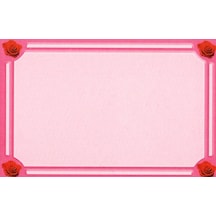 Mesaj Kartı Tekli 100 Adet Pembe