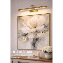 Gold Led Tablo Aydınlatması, Beyaz Işık, Duvar Tipi Ayna Üstü Dekoratif Aplik Diğer