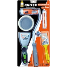 5pcs Boyacı - Nalbur Set Spatula - Kestirme Fırça - Yedek Rulo - Bant - 10cm Fırça 5570