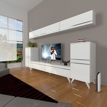 Decoraktiv Eko 9 Mdf Std Retro Tv Ünitesi Tv Sehpası Beyaz