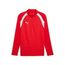 Puma Teamfinal26 Training 1/4 Zip Erkek Futbol Antrenman Uzun Kollu Tişört 65967901 Kırmızı