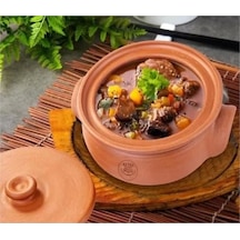 Cooker Elz014 Toprak Mini Güveç 1.8 Lt 20 Cm Kahverengi