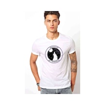 Silhouette Werewolves Not Swearwolves Erkek Beyaz Tshirt