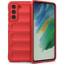 Newface Samsung Uyumlu Galaxy S22 Plus Kılıf Optimum Silikon - Kırmızı Resimdeki