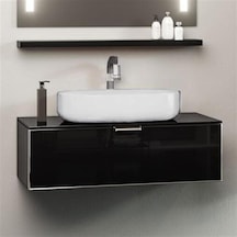 Orka Yalıköy 90 Alt Modül + Lavabo Beyaz Lavabo Parlak Sıyah Diğer