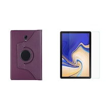 Samsung Galaxy Tab S4 T830 T835 360 Dönerli Standlı Tam Koruma Kılıf + Ekran Koruyucu Kapaklı Kılıf