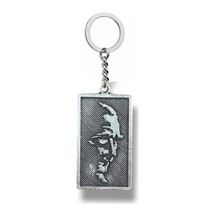 Atatürk Silüetli Metal Anahtarlık Gümüş Renk Unisex Aksesuar