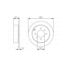 Hyundai Matrix 1.5Crdi 2005-2010 Bosch Arka Disk 2 Adet