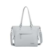 Smart Bags Twill Dimi Kumaş Kadın Omuz Çantası 3323 Gri
