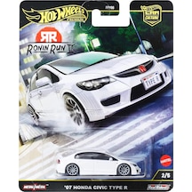 Hot Wheels Premium Car Culture Ronin Run Iı 07 Honda Civic Type R Metal/metal Real Riders 2/5 Beyaz
