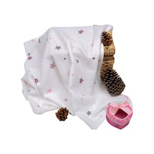 Sema Baby Çok Amaçlı Müslin Örtü 100X80 Cm - Pembe Yıldız 8682476