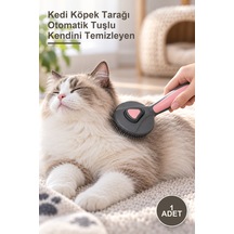 1 Adet Kedi Köpek Tarağı Otomatik Tuşlu Kendini Temizleyen