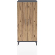 Arges Dolap 2 Raflı 2 Kapaklı 60x30x134 Antrasit-çam Antrasit