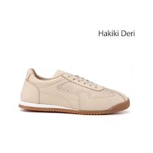 Gönderi(R) Gönderi R Kadın Bej Lastik Bağcıklı Hakiki Deri Sneaker Ddza83742547