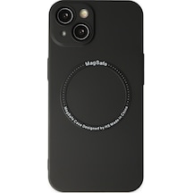 Apple iPhone Uyumlu  14 Plus Kılıf Jack Magneticsafe Lens Silikon -  Siyah