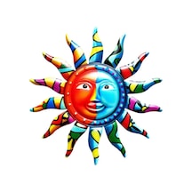 Suntek Renkli Metal Güneş Duvar Dekoru Asılı Mutfak Çit