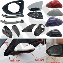 Sağ Gümüş-vw Golf 7 2014-2020 Dış Dikiz Aynası Montaj Ayna Lens Konut Çerçeve Dönüş Sinyali Ayna Çerçevesi Araba Aksesuarı
