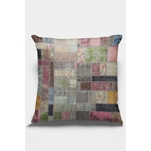 Çok Renkli Patchwork Çift Taraflı Kırlent Kılıfı Krl346n11