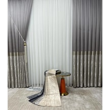 Nivemeshome İnci V-5431 1/3 Sık Pile Gri Fon Perde Apm