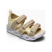Arzen Bebe 230-26 Simli 3 Cırtlı Işıklı Anatomik Kız Çocuk Sandalet 26-30 Altın