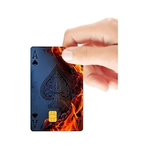 Maça Ası Ace Of Spades Agresif Enerjik Parlak Kredi/banka Kart Kaplama Sticker Standart