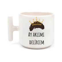 Ay Aklımı Delircem - T Kulp Kupa Beyaz