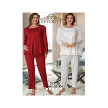 Effortt Ekru Bel Ayarlı Uzun Kollu Hamile Lohusa Pijama Takımı 2015 Ekru
