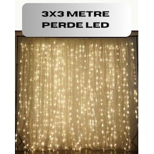 3x3 Perde Led Işık Şelale Model Özel Gün Dekoratif Aydınlatma Renkli 15006843