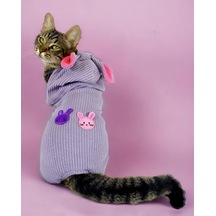Kemique Sweet Bunnyy Kulaklı Kedi Tulumu Kedi Kıyafeti