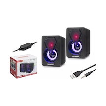 Hadron Hd-6053 Bilgisayar Hoparlörü 1.1 Ledli Siyah
