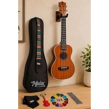 Maxword Mu-26 Pro Yüksek Kaliteli Maun Tenor Ukulele Seti