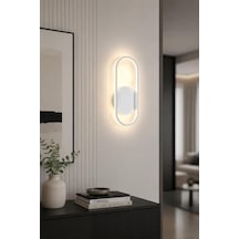 Zzez Aplik Modern Tasarım Beyaz Renk - Gün Işığı Ledli Banyo - Mutfak - Salon Led Duvar Aplik Diğer