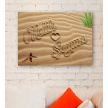 Bk Gift Kişiye Özel Aşkını Kumsala Yazdım Kanvas Tablo-1 70x100 , Sevgiliye Hediye, Doğum Günü Hediyesi Kobitmeyencom32709 Bk Gift