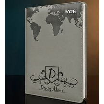 Bk Gift Kişiye Özel İsimli Termo Sert Kapak 2026 Gri Ajanda -10, Öğretmenler Günü Hediyesi, Yeni İş Hediyesi 35264 Bk Gift Renkli