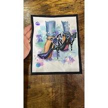 Zirkon Taş İşleme Ayakkabılı Pul Payetli Arma Dikiş Aplike 23x19 Cm