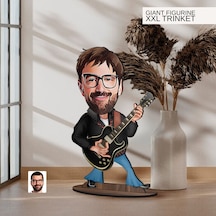 Bk Gift Kişiye Özel Rock And Roll Karikatürlü Büyük Boy Ahşap Biblo-1 Arkadaşa Hediye , Sevgiliye Hediye, Kişiye Özel Biblolar Kobitmeyen137543 Bk Gif