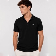 Hummel Trona Erkek Siyah Polo Yaka Tişört