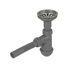 Taslı Gri Evye Sifonu Koku Önleyici Ve Temizlenebilir Lavabo Altı Kovası, Dayanıklı Ve Şık Tasarım, Kolay Mo Diğer