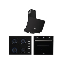 Ferre ve Afm Tech D063-SA + FM7700 + FM2200  Ankastre Set Siyah