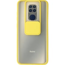 Uryport Xiaomi Redmi Note 9 Kılıf Palm Buzlu Kamera Sürgülü Silikon - Sarı