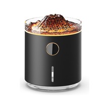 Sones Hx127 Mini Volcano Lava Aromaterapi Difüzörü Küçük Ev Atmosferi Nemlendirici, Renk: Siyah