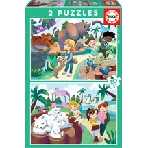 Educa Ahşap Puzzle 2X20 Hayvanat Bahçesi 18603