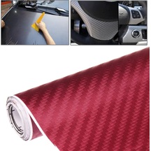 Araba Dekoratif 3d Karbon Fiber Pvc Çıkartması, Boyut: 152cm X 50cm Wind Red