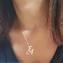 Kişiye Özel Harfli Gümüş Kolye Özel Gün Hediyesi 437364894