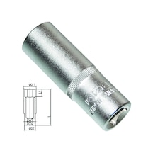 İzeltaş 1108 Derin Lokma Anahtar Altı Köşe 1/2'' 10 MM