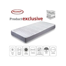 Uzunbebe 110X190 Heyner Soft Ortopedik Yaylı Yatak Gray Coton 110*190